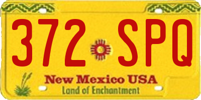 NM license plate 372SPQ
