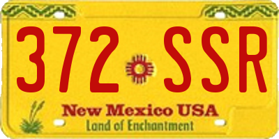 NM license plate 372SSR