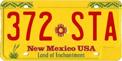 NM license plate 372STA