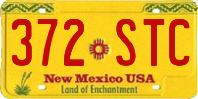 NM license plate 372STC