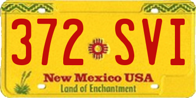 NM license plate 372SVI