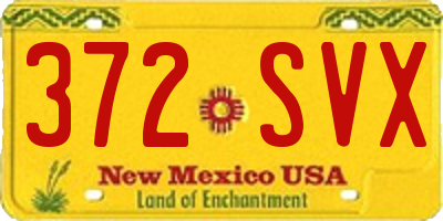 NM license plate 372SVX