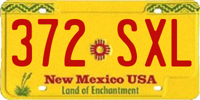 NM license plate 372SXL