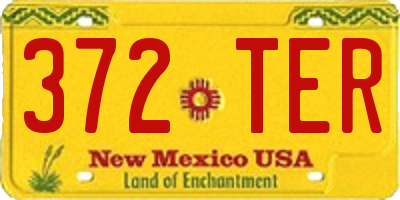 NM license plate 372TER