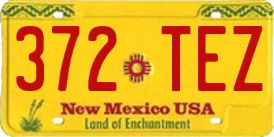 NM license plate 372TEZ