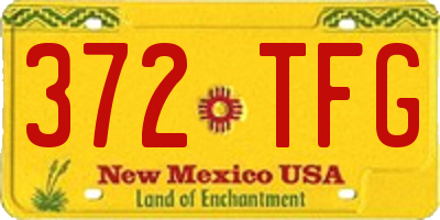NM license plate 372TFG
