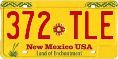 NM license plate 372TLE