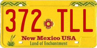 NM license plate 372TLL