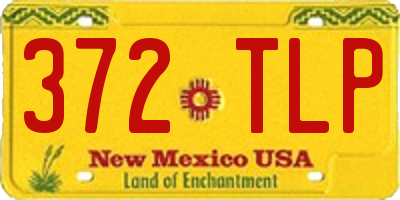 NM license plate 372TLP