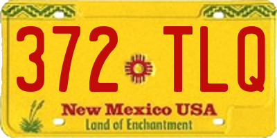 NM license plate 372TLQ