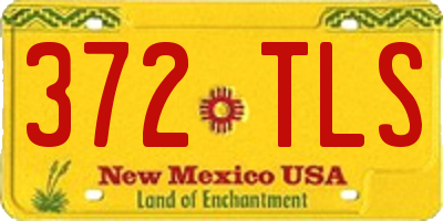 NM license plate 372TLS