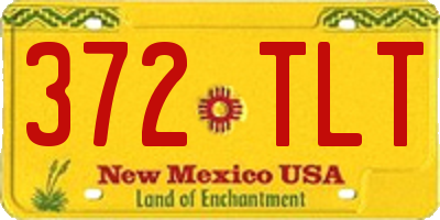 NM license plate 372TLT