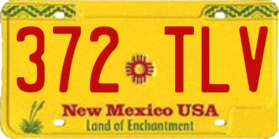 NM license plate 372TLV
