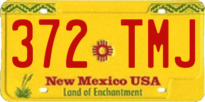 NM license plate 372TMJ