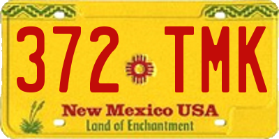 NM license plate 372TMK