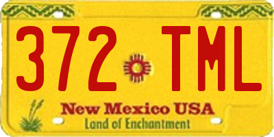 NM license plate 372TML