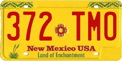 NM license plate 372TMO