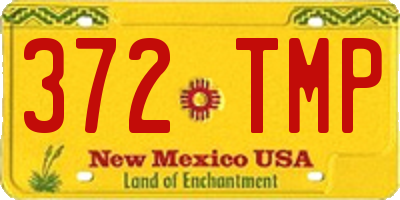 NM license plate 372TMP