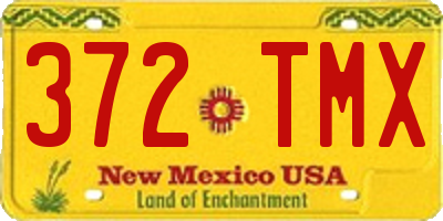 NM license plate 372TMX