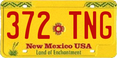 NM license plate 372TNG