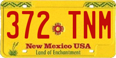 NM license plate 372TNM