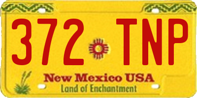 NM license plate 372TNP