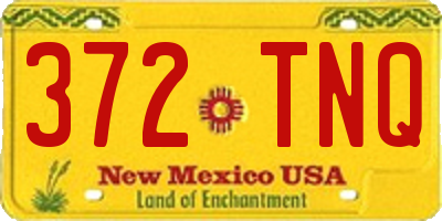 NM license plate 372TNQ