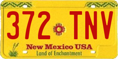 NM license plate 372TNV