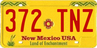 NM license plate 372TNZ
