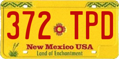 NM license plate 372TPD