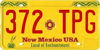 NM license plate 372TPG