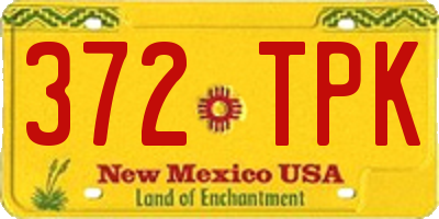 NM license plate 372TPK
