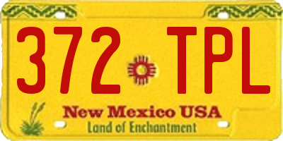 NM license plate 372TPL