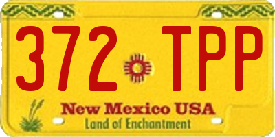 NM license plate 372TPP