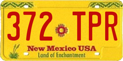 NM license plate 372TPR