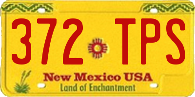 NM license plate 372TPS