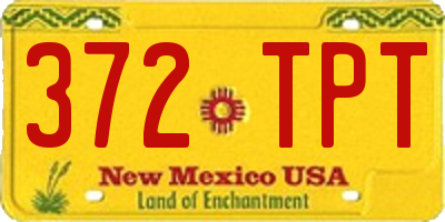 NM license plate 372TPT