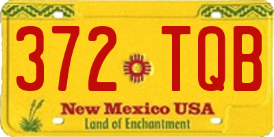 NM license plate 372TQB