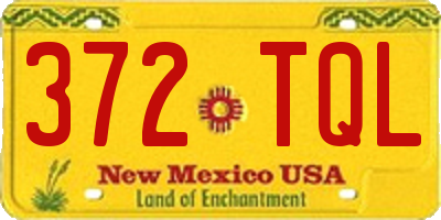 NM license plate 372TQL