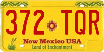 NM license plate 372TQR