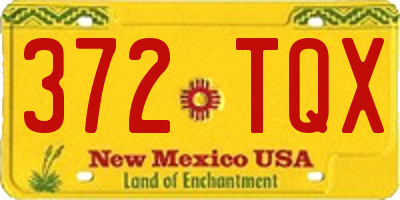 NM license plate 372TQX