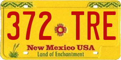 NM license plate 372TRE