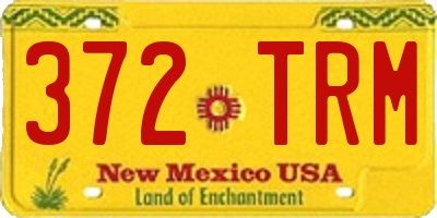 NM license plate 372TRM