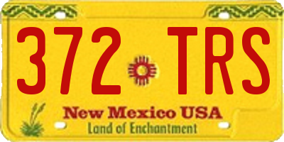 NM license plate 372TRS