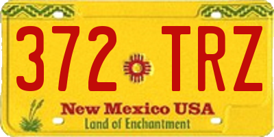 NM license plate 372TRZ