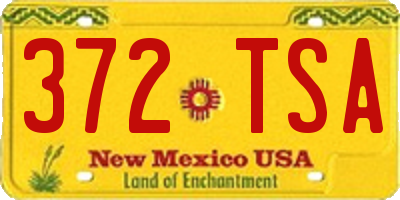 NM license plate 372TSA