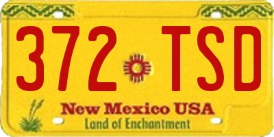NM license plate 372TSD