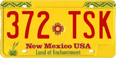 NM license plate 372TSK