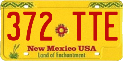 NM license plate 372TTE