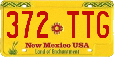 NM license plate 372TTG